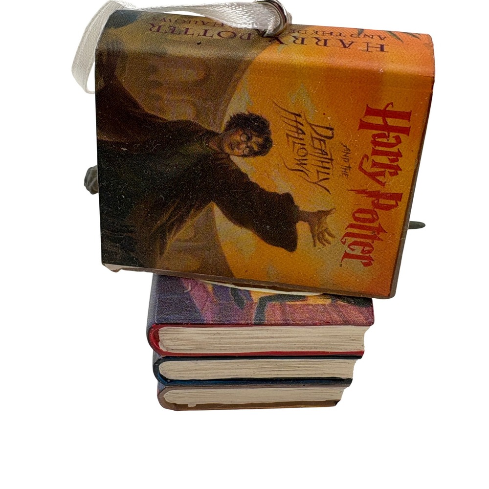 Hallmark Harry Potter Books and Wand Christmas Ornament Wizarding World With Box